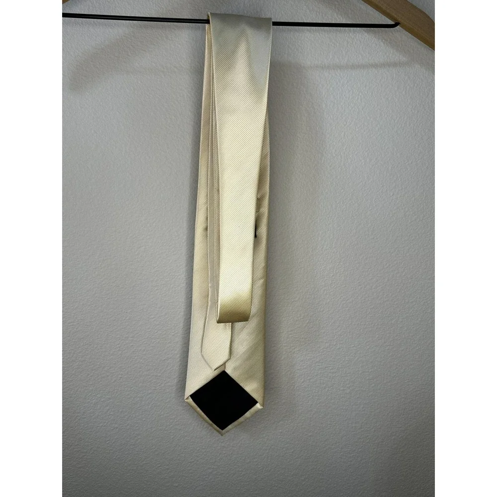 LAZZARETTI Collection Solid‎ Cream Necktie